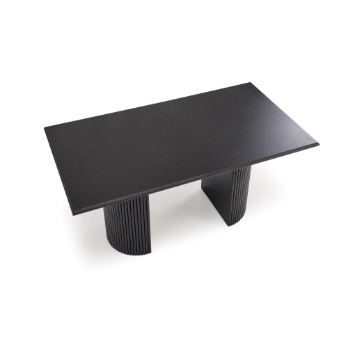 STÓŁ ROZKŁADANY 160 - 250 X 90 X 78 CM DĄB NATURALNY/CZARNY